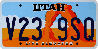 UT license plate V239SQ