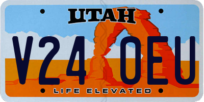 UT license plate V240EU