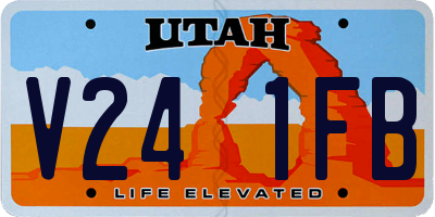 UT license plate V241FB
