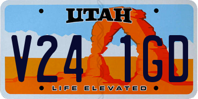 UT license plate V241GD