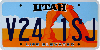 UT license plate V241SJ