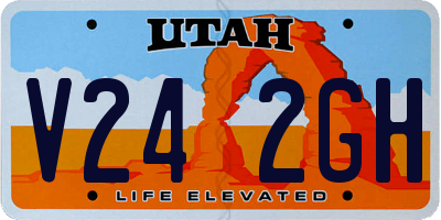UT license plate V242GH