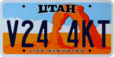 UT license plate V244KT