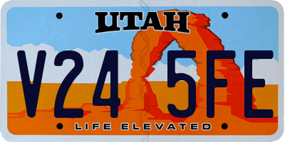 UT license plate V245FE