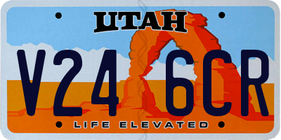 UT license plate V246CR