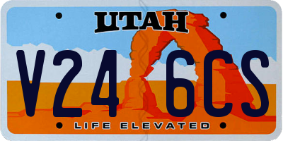 UT license plate V246CS