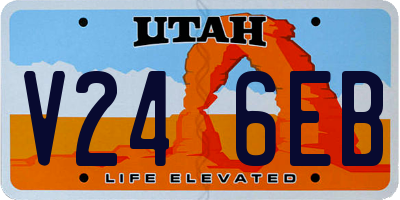UT license plate V246EB
