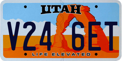 UT license plate V246ET