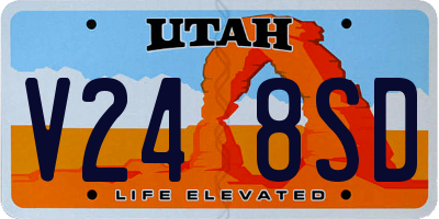 UT license plate V248SD