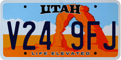 UT license plate V249FJ