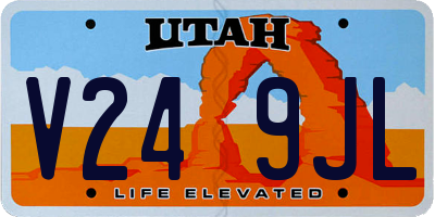 UT license plate V249JL