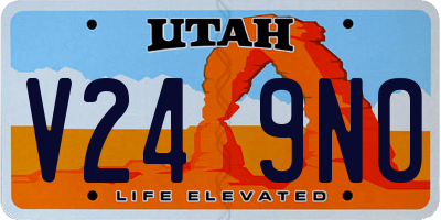 UT license plate V249NO
