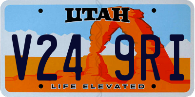 UT license plate V249RI
