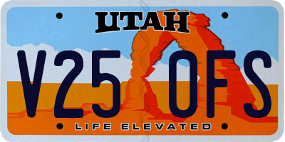 UT license plate V250FS