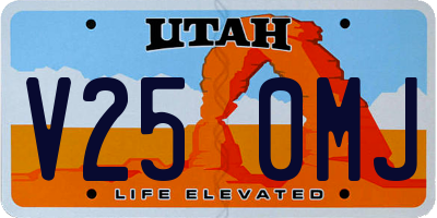 UT license plate V250MJ