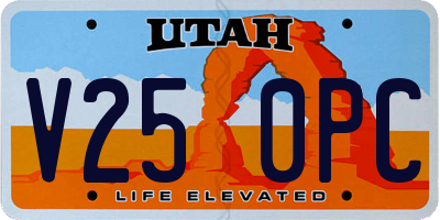 UT license plate V250PC