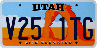 UT license plate V251TG