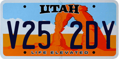 UT license plate V252DY
