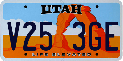 UT license plate V253GE