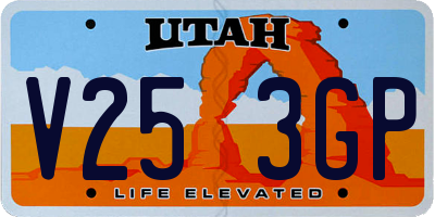 UT license plate V253GP