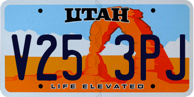 UT license plate V253PJ