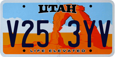 UT license plate V253YV