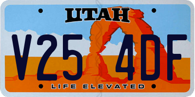 UT license plate V254DF