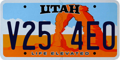 UT license plate V254EO