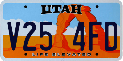 UT license plate V254FD