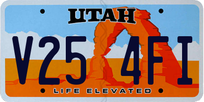 UT license plate V254FI