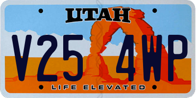 UT license plate V254WP