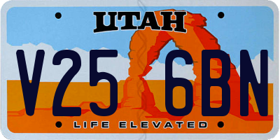 UT license plate V256BN