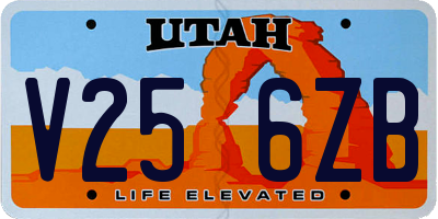 UT license plate V256ZB