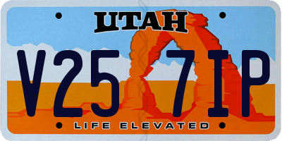 UT license plate V257IP