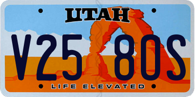 UT license plate V258OS