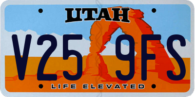 UT license plate V259FS