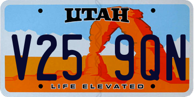 UT license plate V259QN