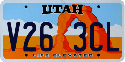 UT license plate V263CL