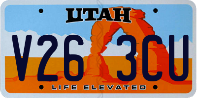 UT license plate V263CU