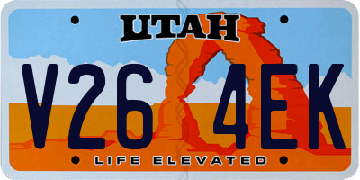 UT license plate V264EK