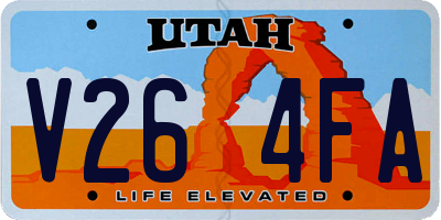 UT license plate V264FA