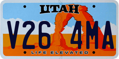 UT license plate V264MA