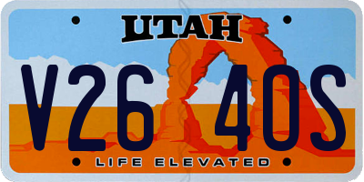 UT license plate V264OS