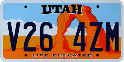 UT license plate V264ZM