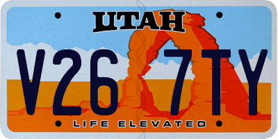 UT license plate V267TY
