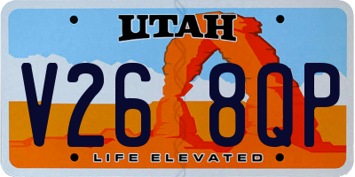 UT license plate V268QP