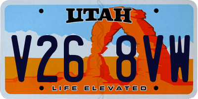 UT license plate V268VW
