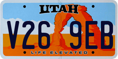 UT license plate V269EB