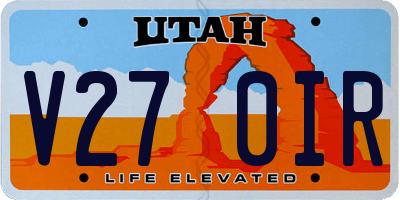 UT license plate V270IR