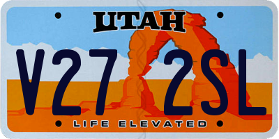 UT license plate V272SL